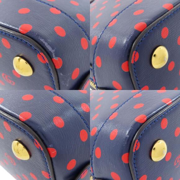 Gucci 620850 Horsebit Polka Dot Handbag Leather Women's GUCCI Bags